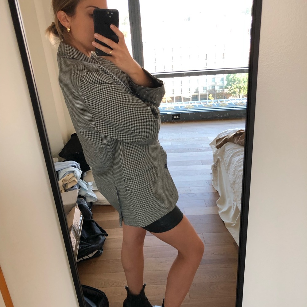 Vintage oversized houndstooth blazer